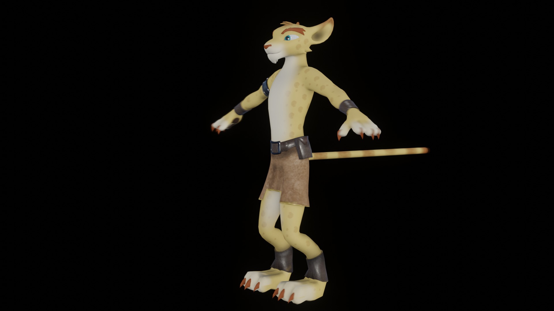 Hunter the Cheetah Low-poly 3D model_98
