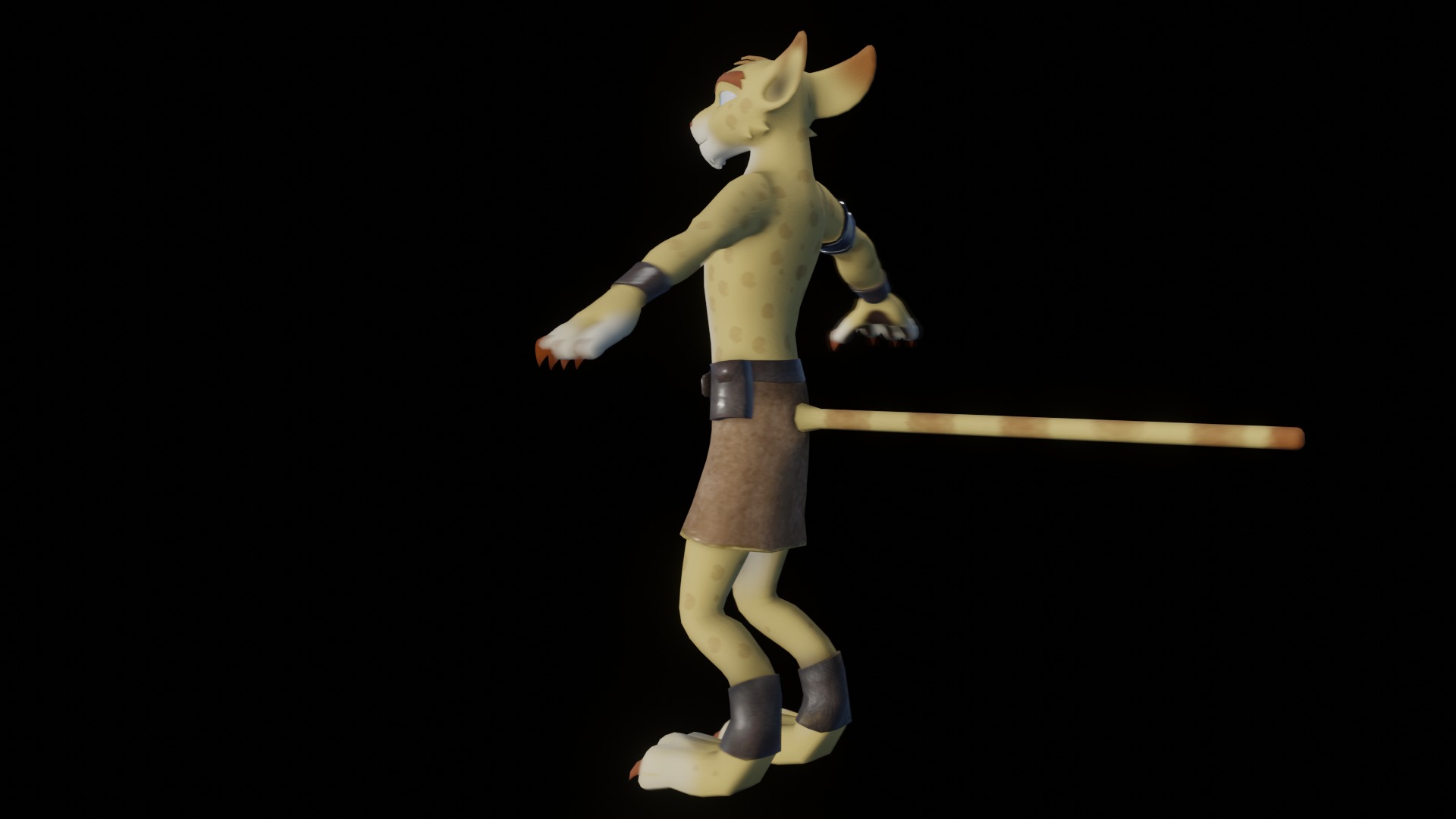 Hunter the Cheetah Low-poly 3D model_83