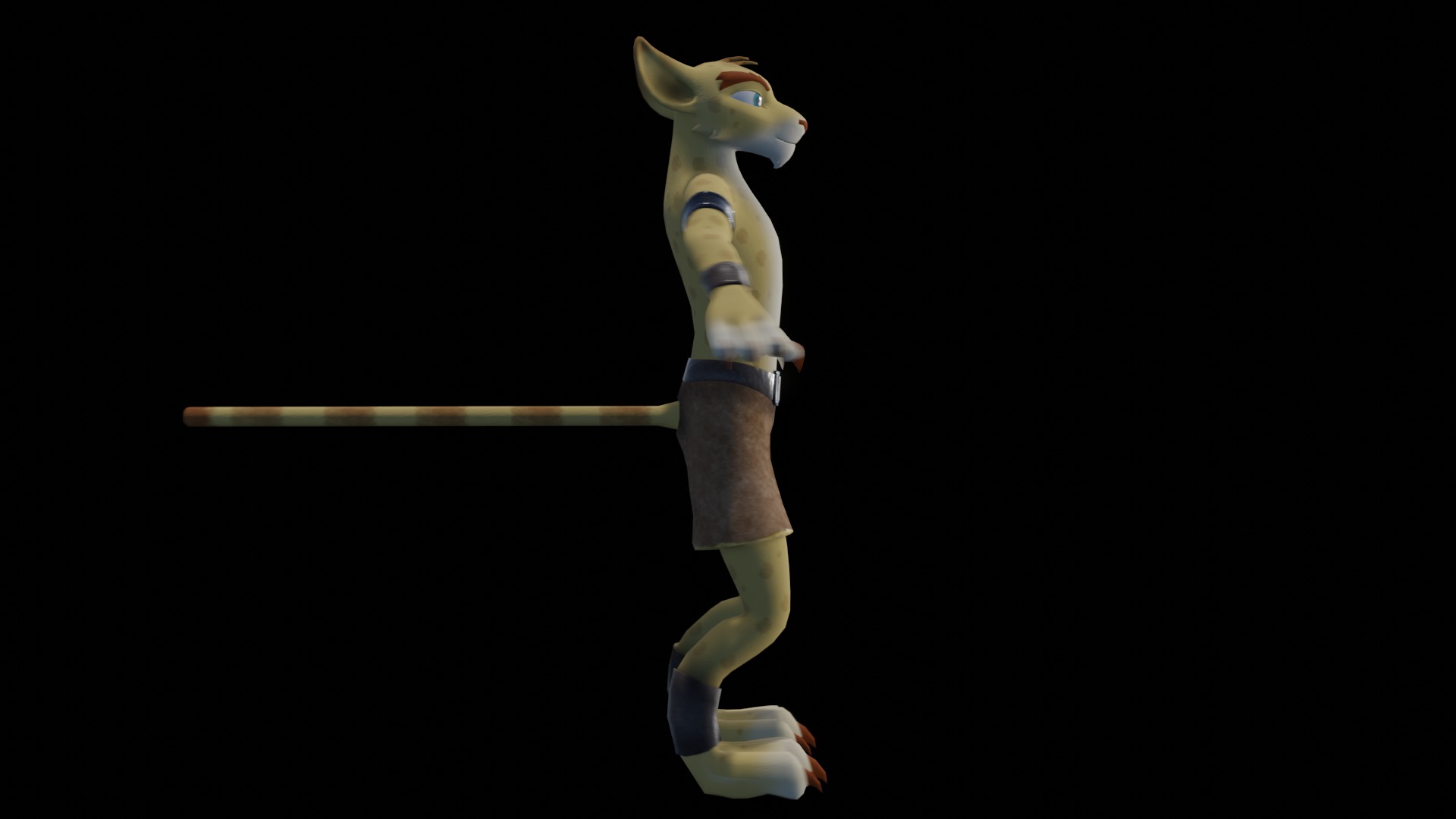Hunter the Cheetah Low-poly 3D model_7