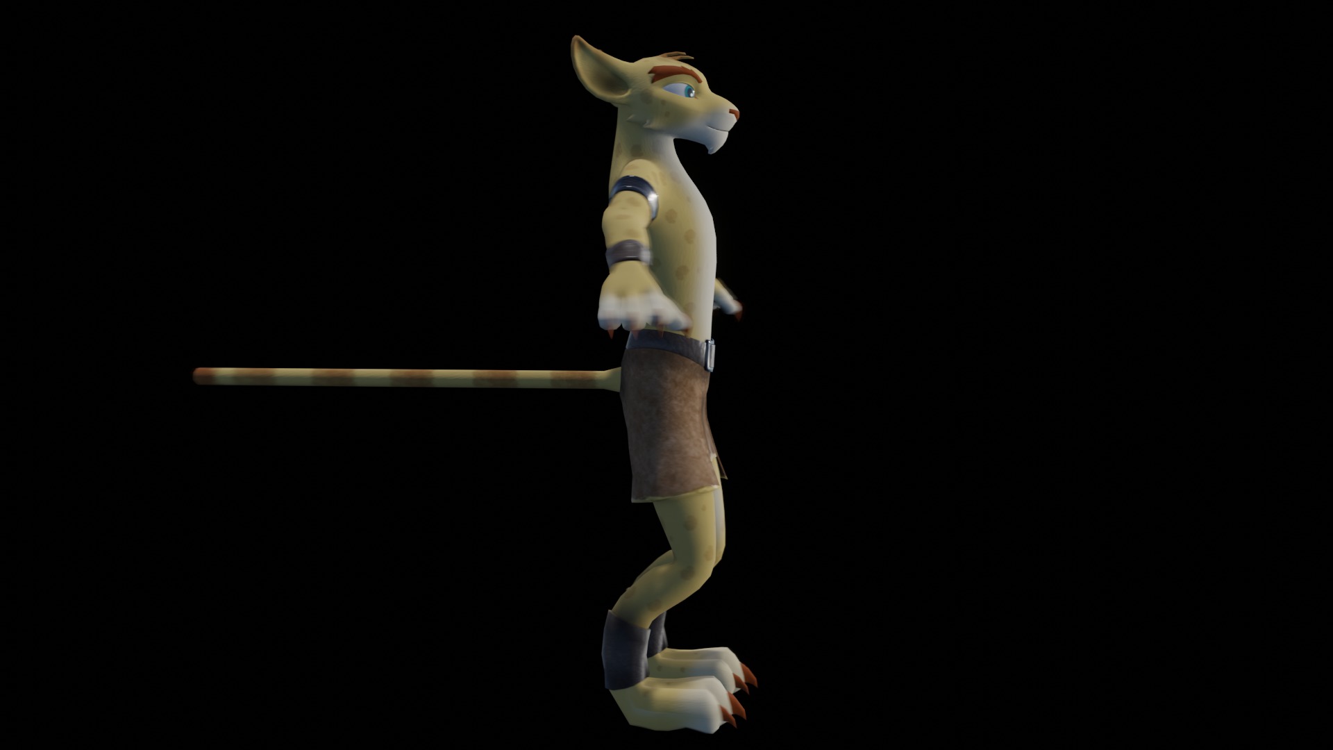 Hunter the Cheetah Low-poly 3D model_14