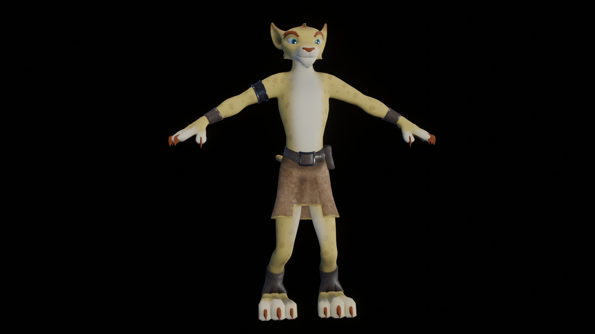 Hunter the Cheetah Low-poly 3D model_81