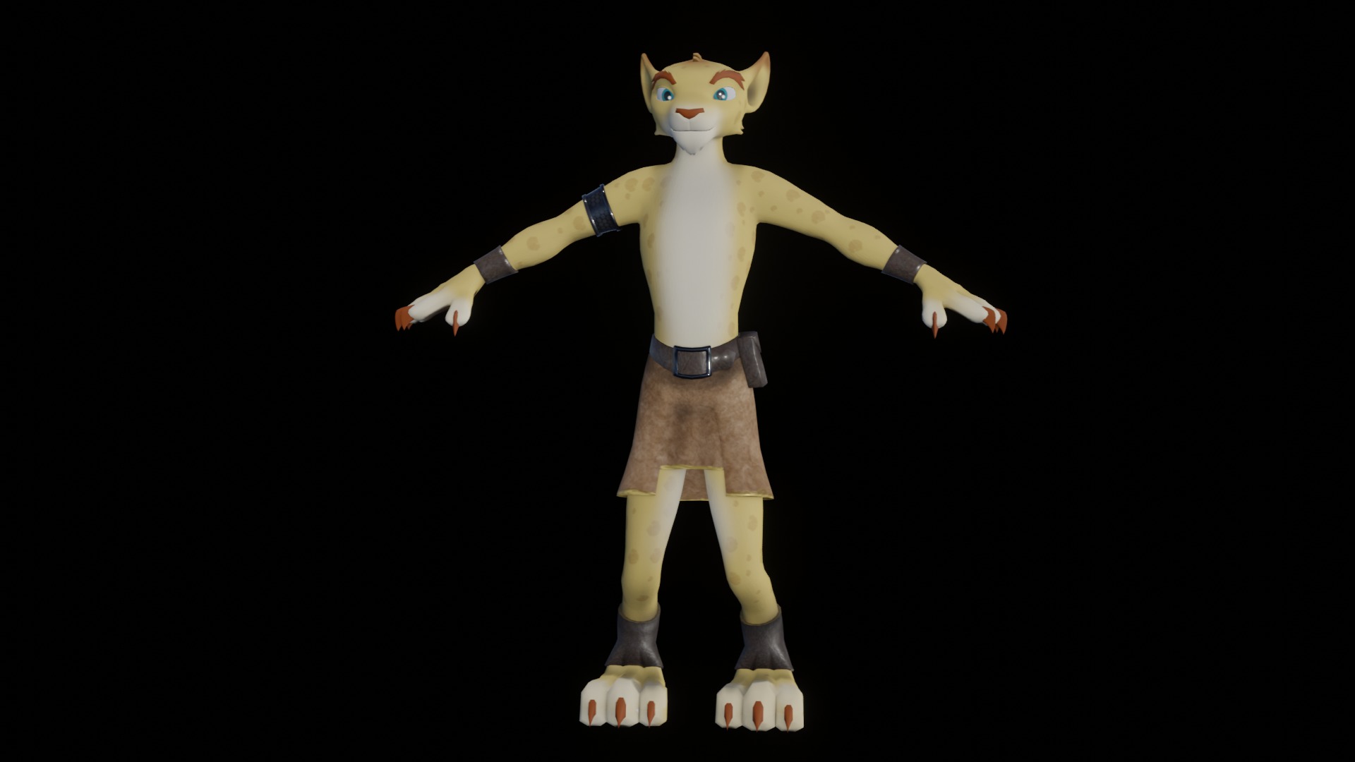 Hunter the Cheetah Low-poly 3D model_66