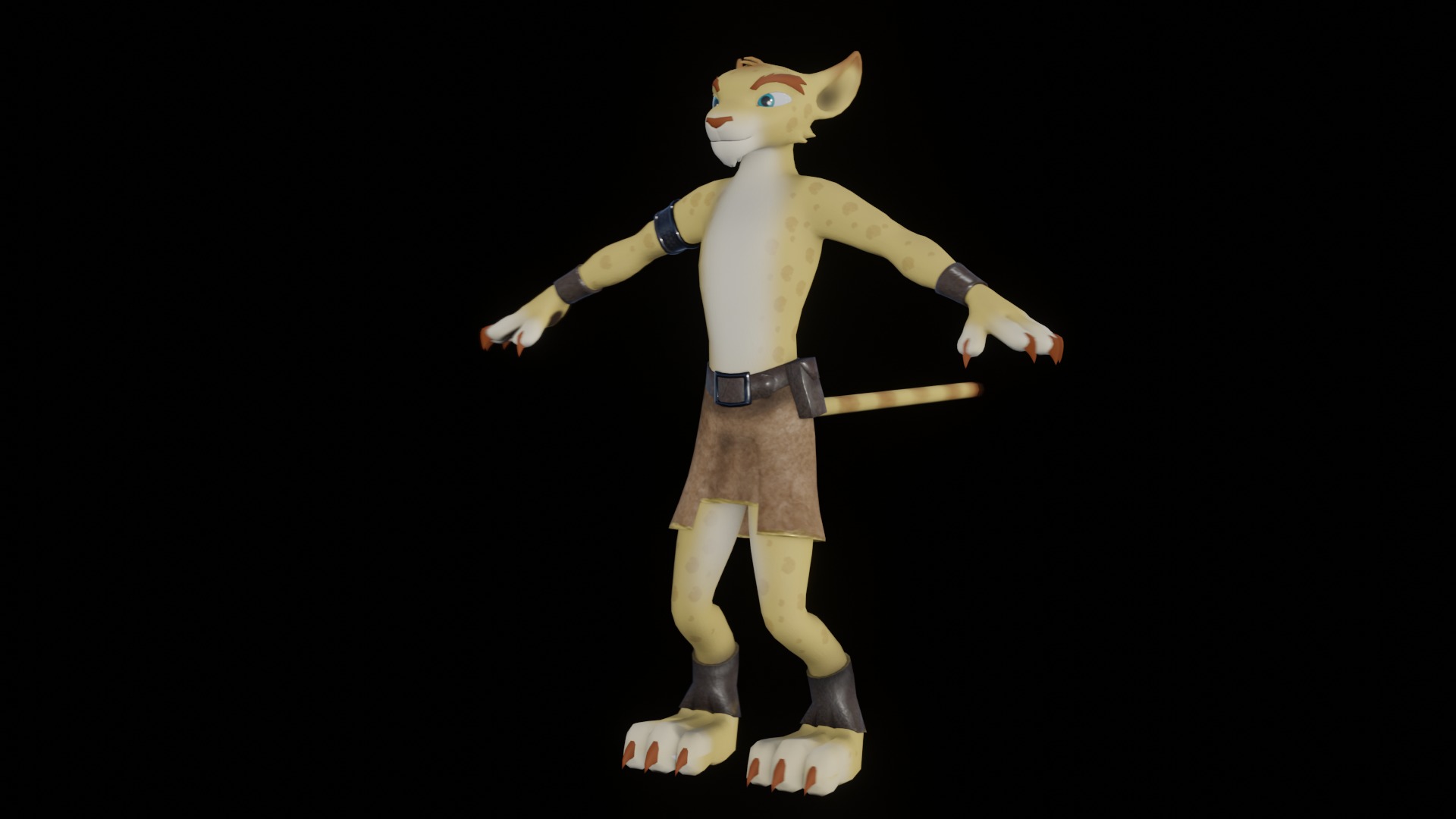 Hunter the Cheetah Low-poly 3D model_70