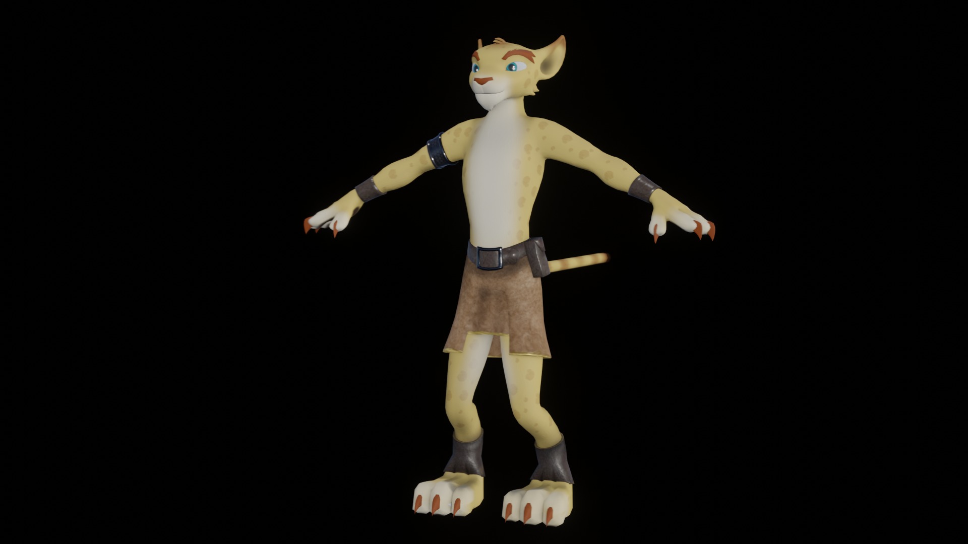 Hunter the Cheetah Low-poly 3D model_41