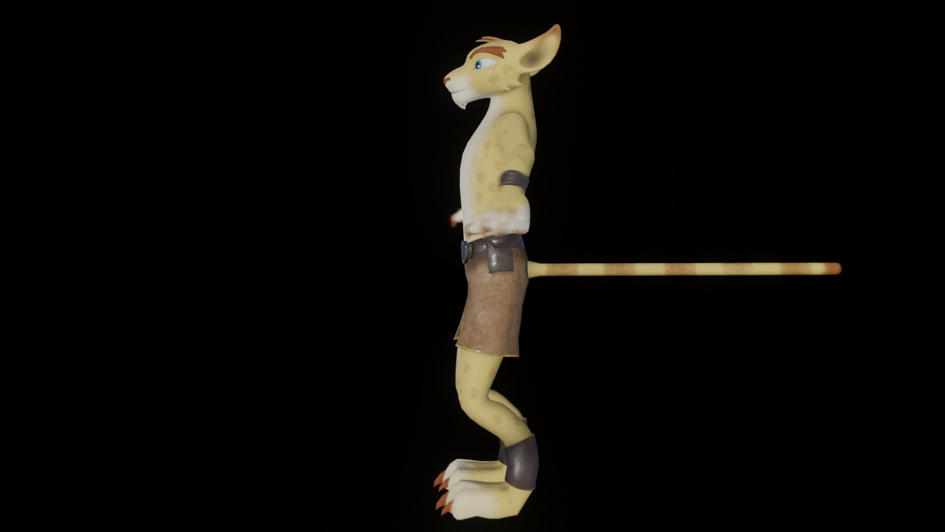 Hunter the Cheetah Low-poly 3D model_92