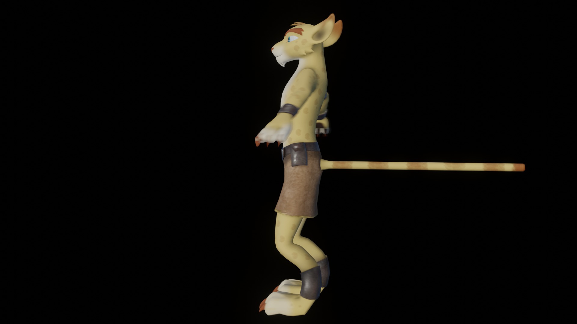 Hunter the Cheetah Low-poly 3D model_63