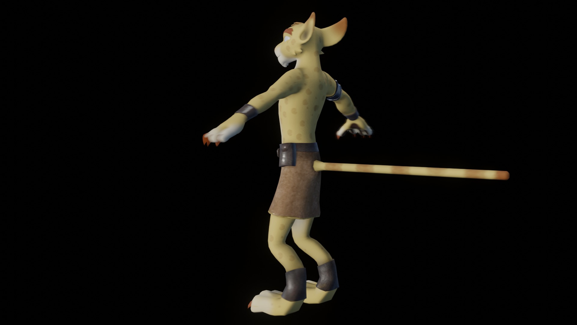 Hunter the Cheetah Low-poly 3D model_82