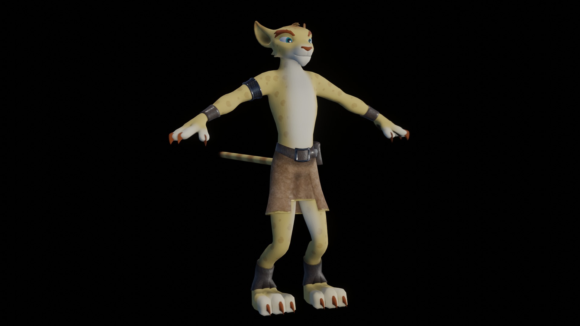 Hunter the Cheetah Low-poly 3D model_50