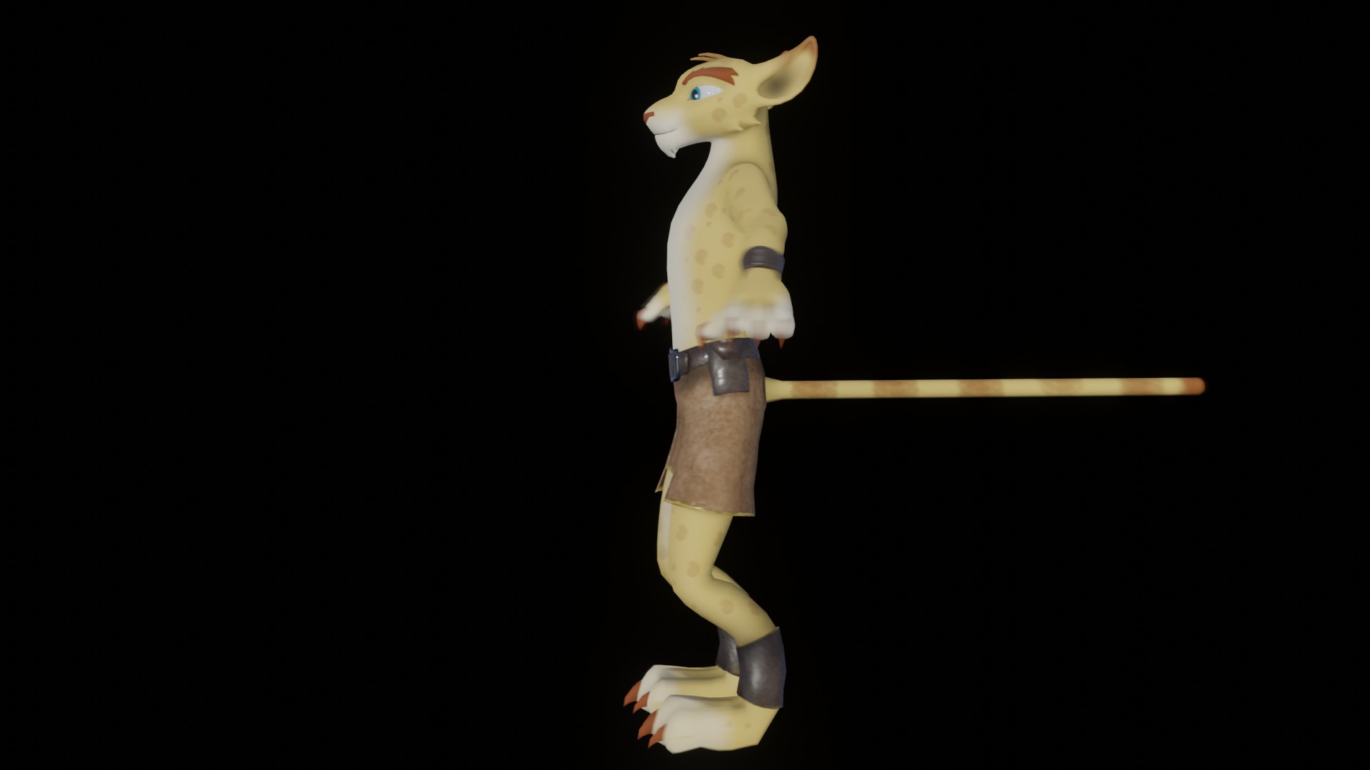 Hunter the Cheetah Low-poly 3D model_88