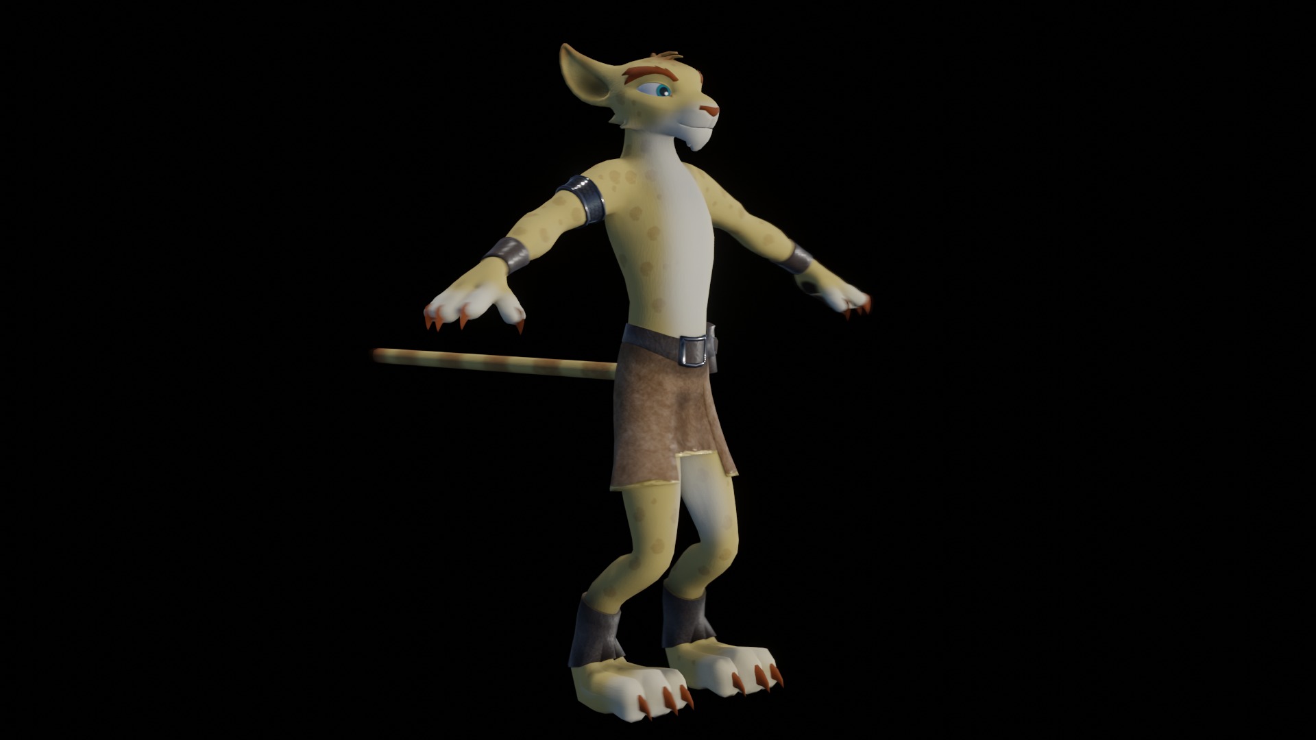 Hunter the Cheetah Low-poly 3D model_36