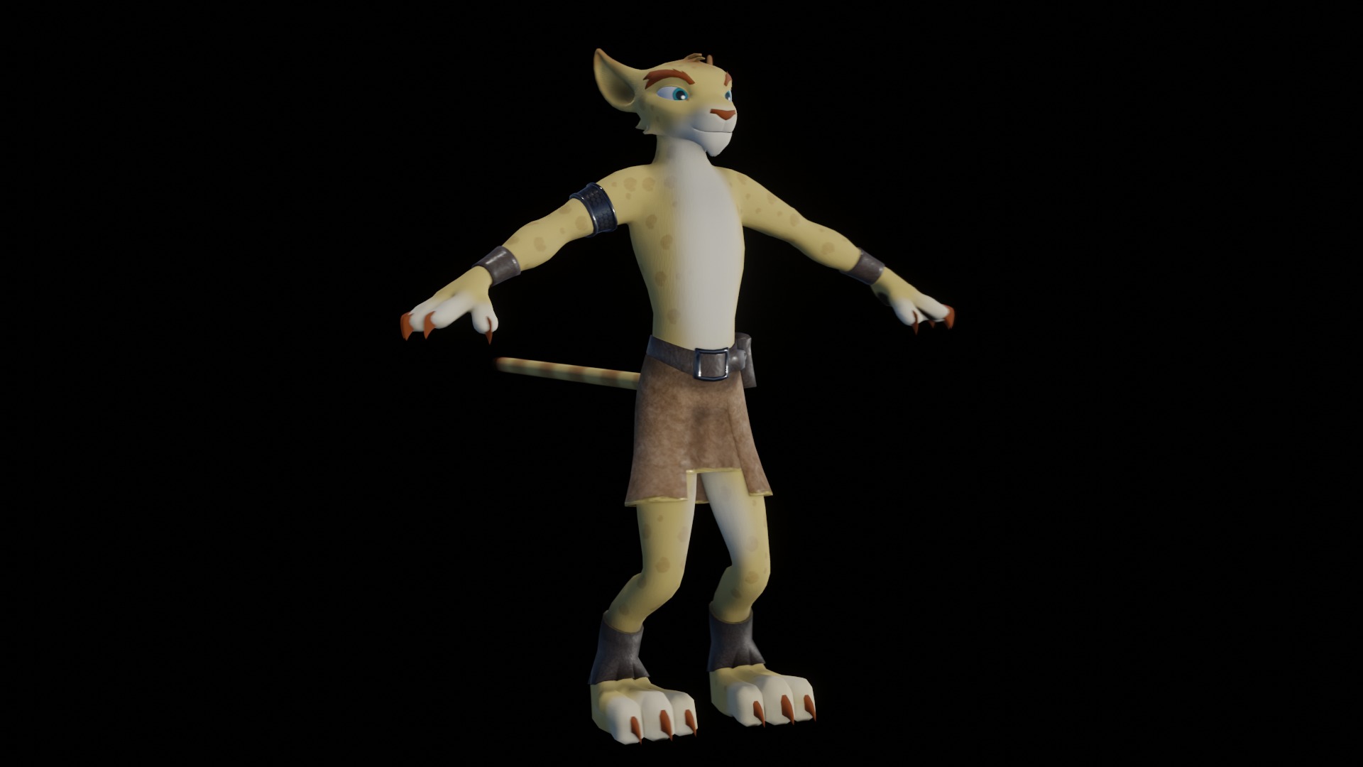 Hunter the Cheetah Low-poly 3D model_54