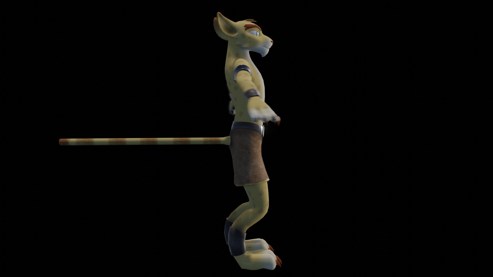 Hunter the Cheetah Low-poly 3D model_12
