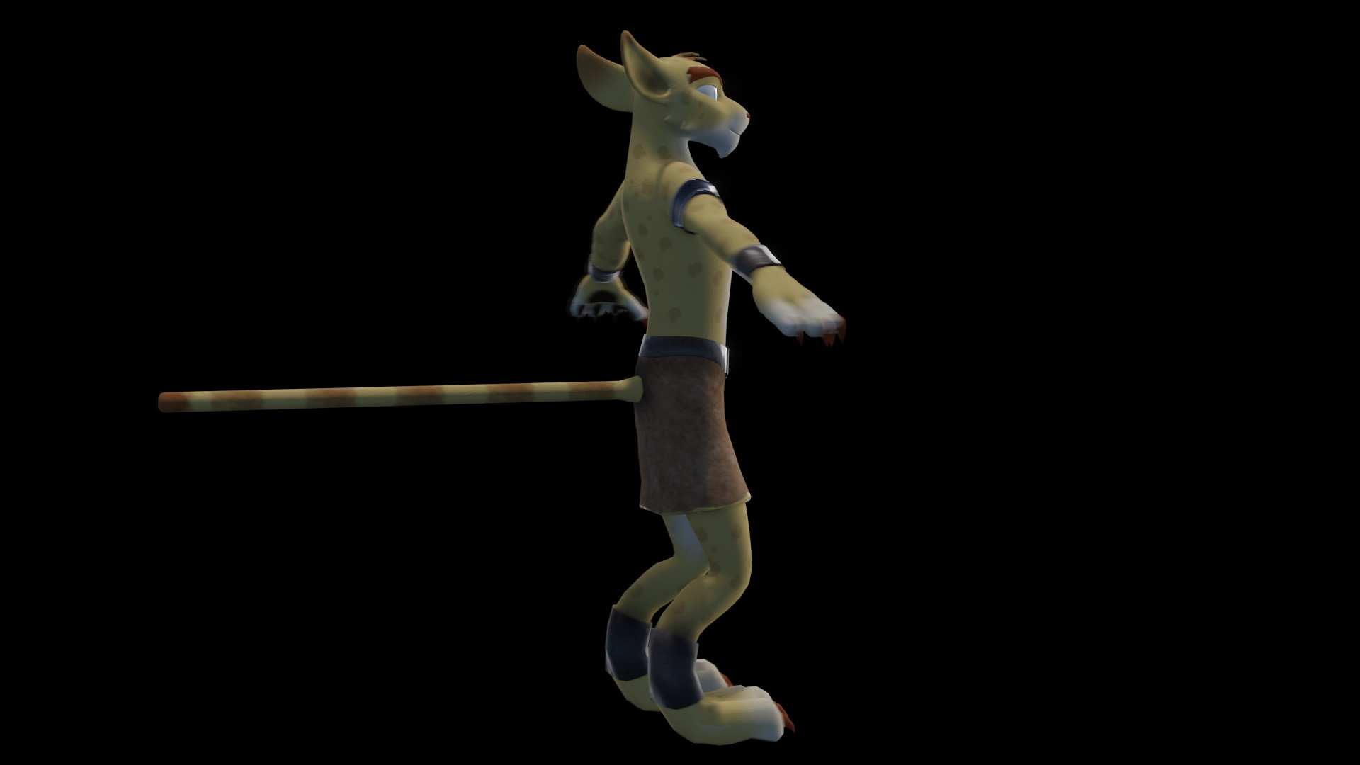 Hunter the Cheetah Low-poly 3D model_19
