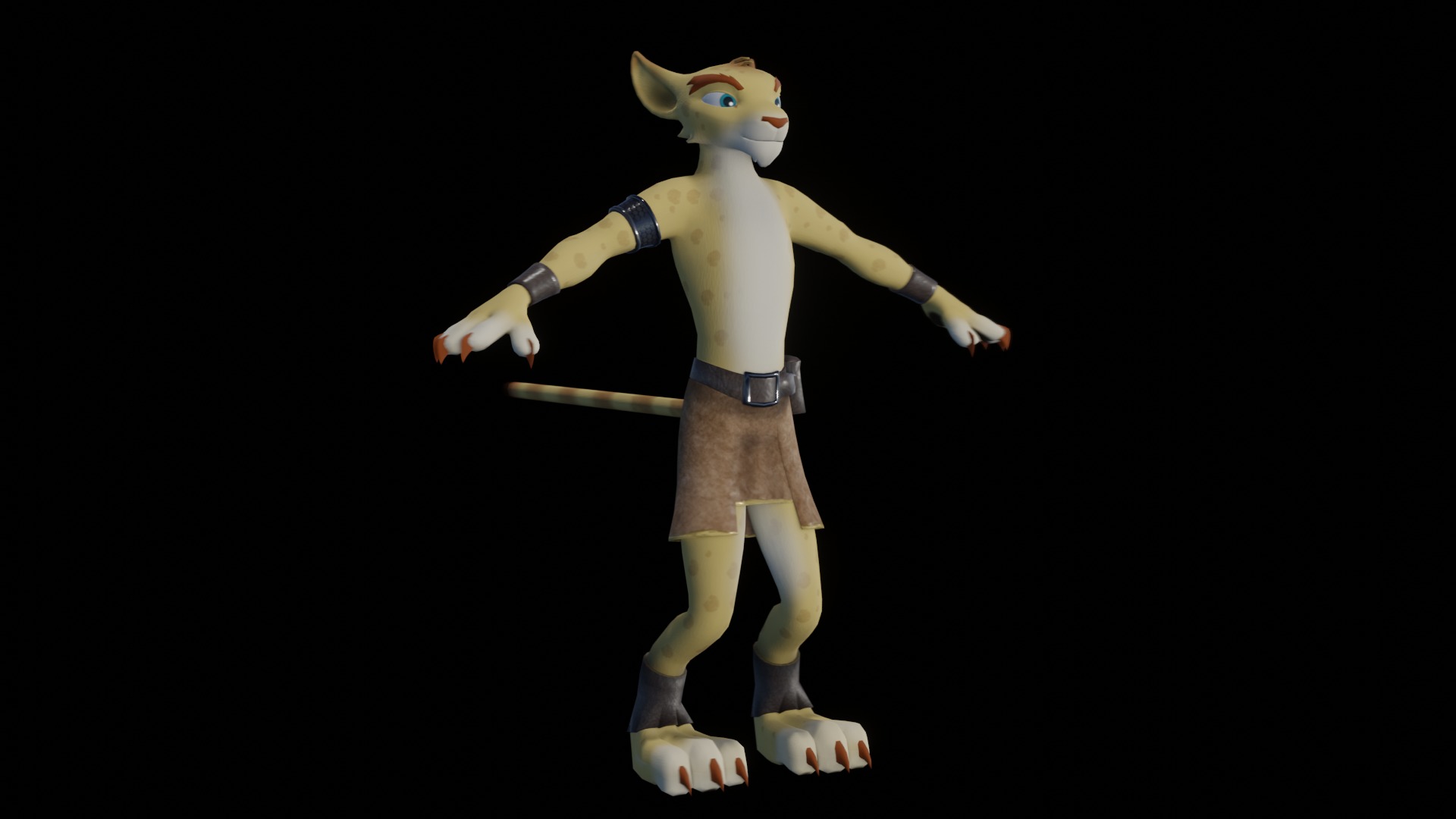Hunter the Cheetah Low-poly 3D model_53