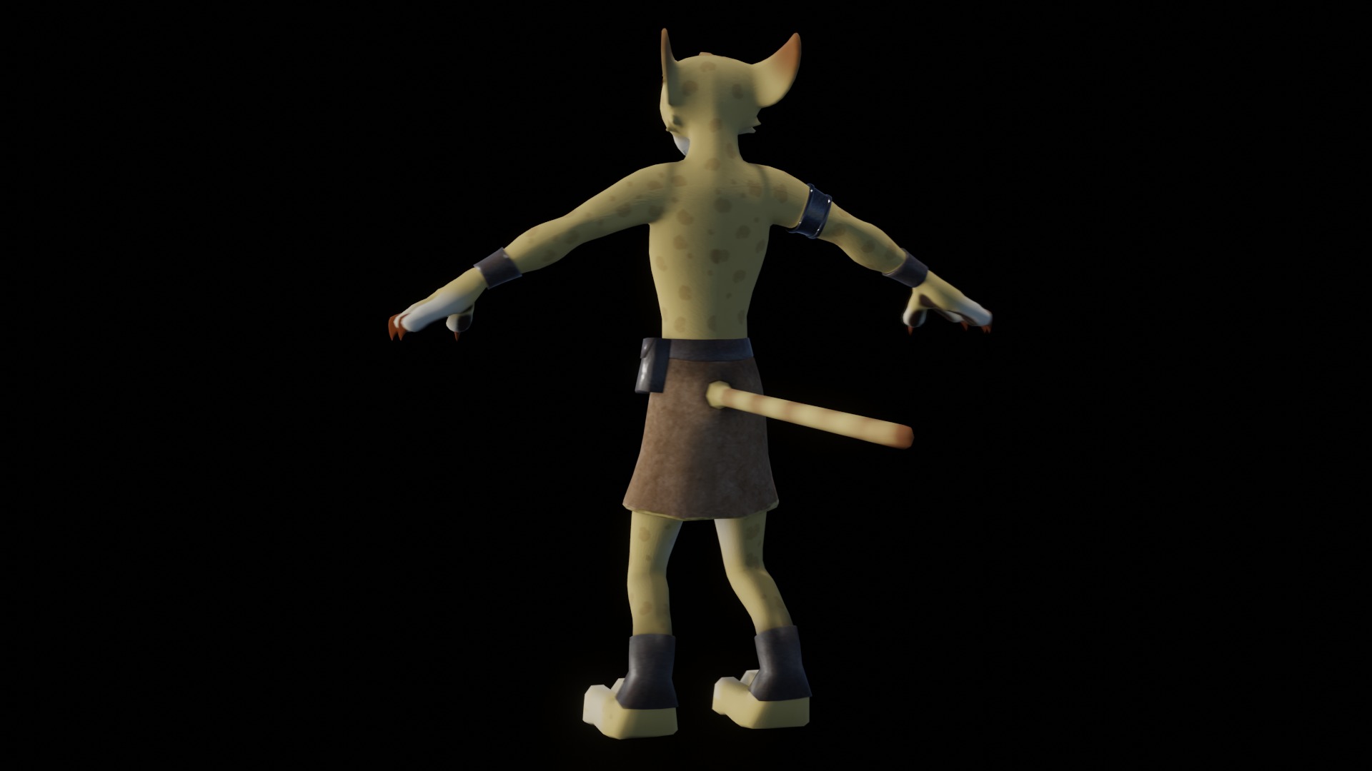 Hunter the Cheetah Low-poly 3D model_3