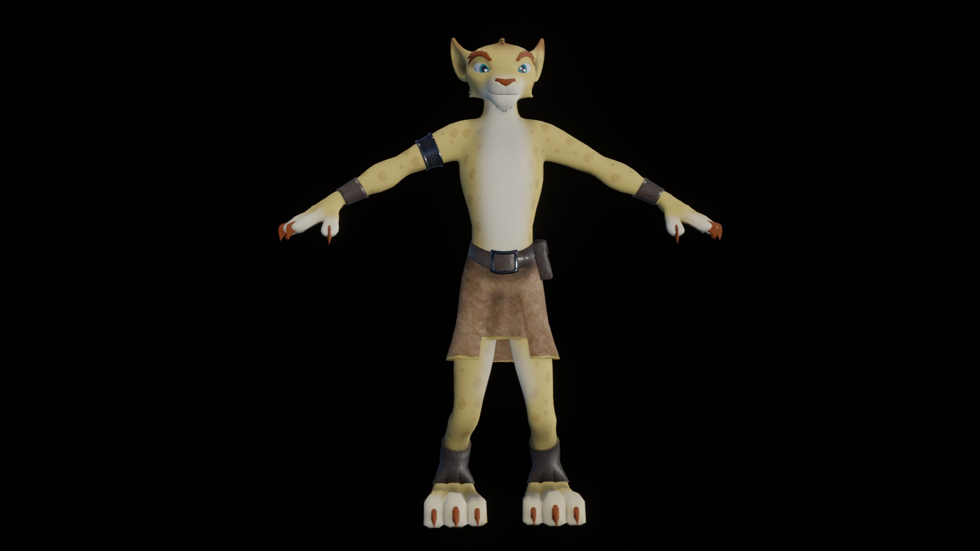 Hunter the Cheetah Low-poly 3D model_76