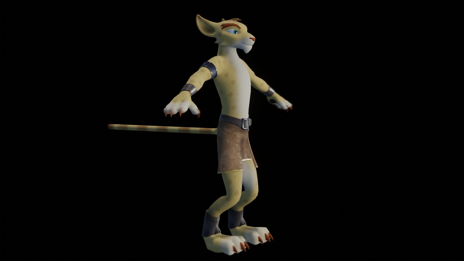 Hunter the Cheetah Low-poly 3D model_40