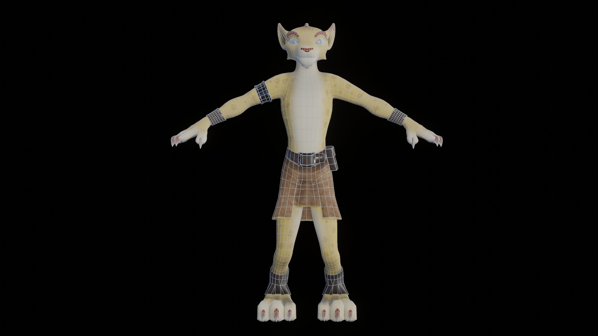 Hunter the Cheetah Low-poly 3D model_1