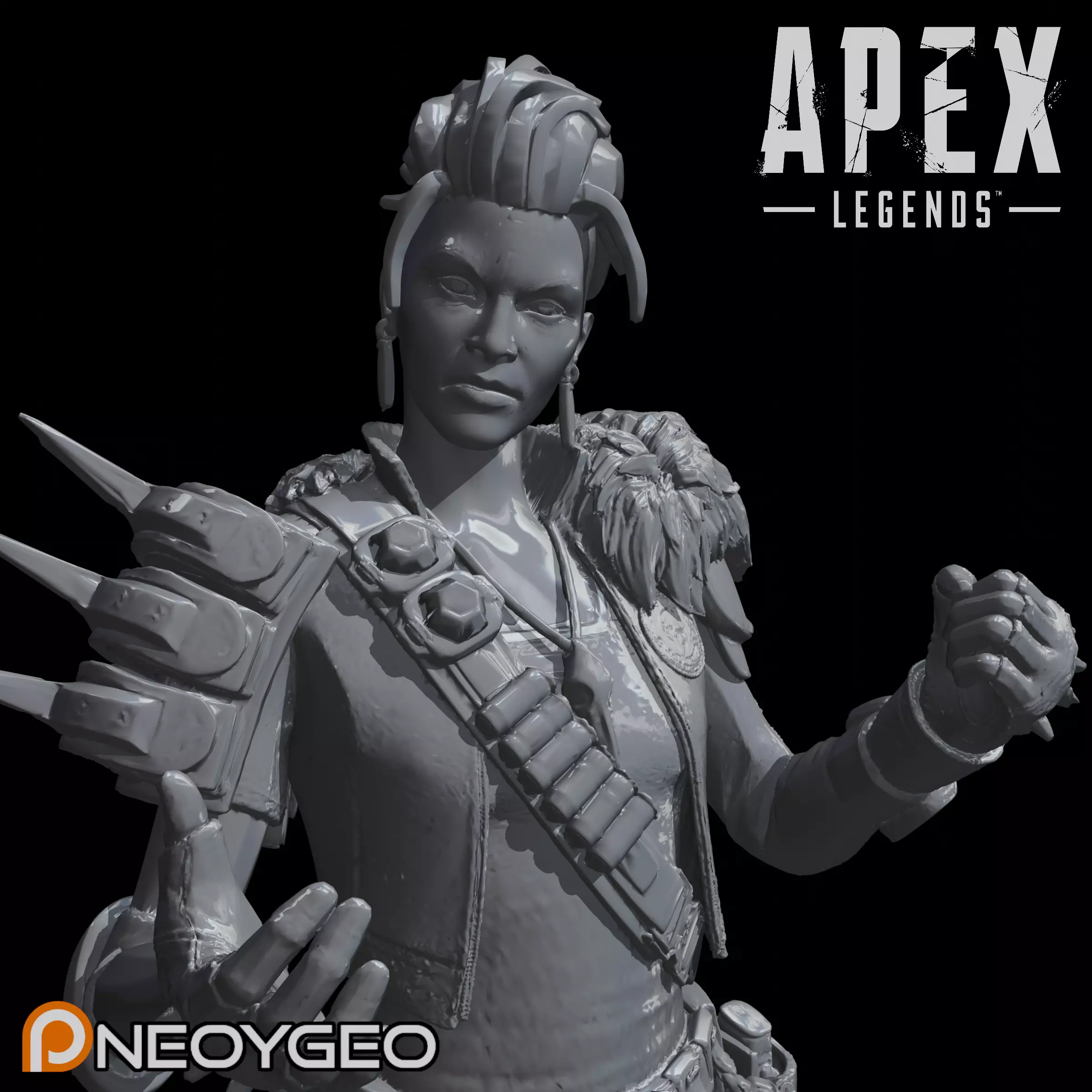 MAD MAGGIE REBEL WARLORD - APEX LEGENDS 3D print model_0