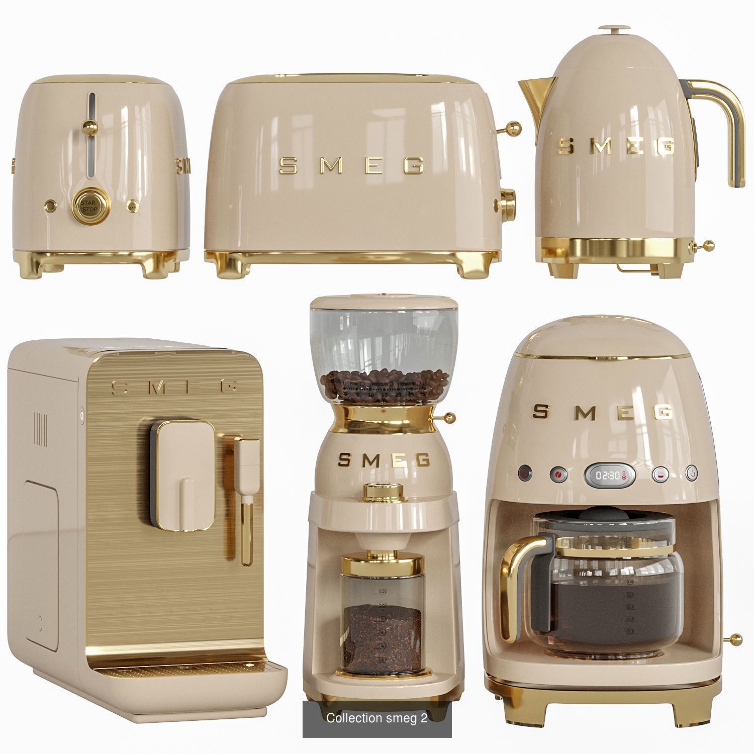 Modern kitchen and decorations and small appliances 3D Model Collection_2