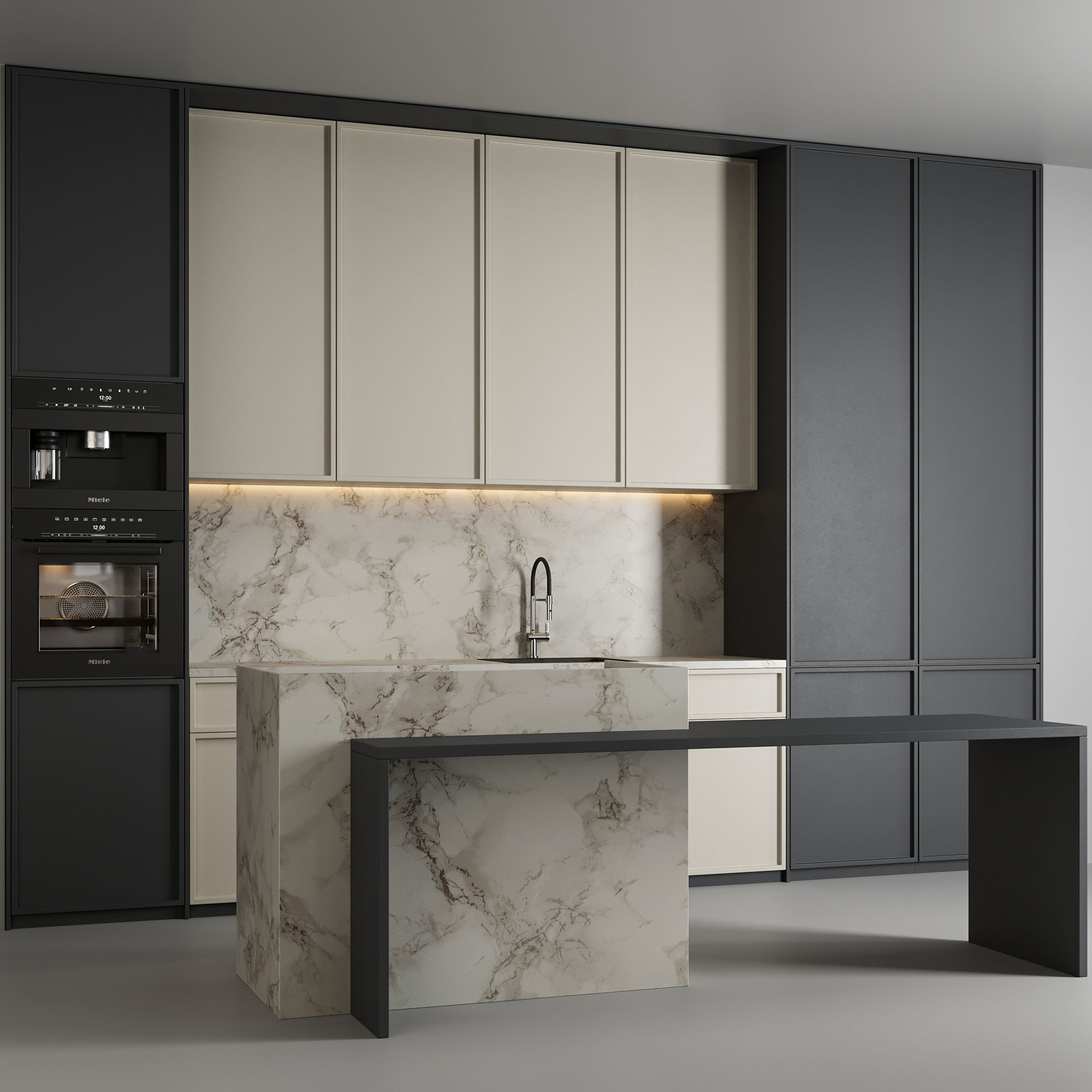 Modern kitchen and decorations and small appliances 3D Model Collection_11