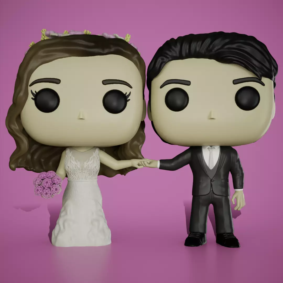 Pareja de novios - Wedding 3D print model_0
