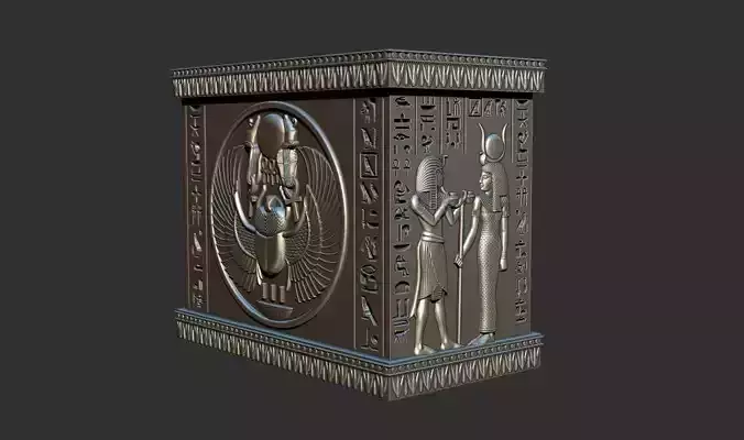 Egyptian Pharaoh Box 3D Printable model