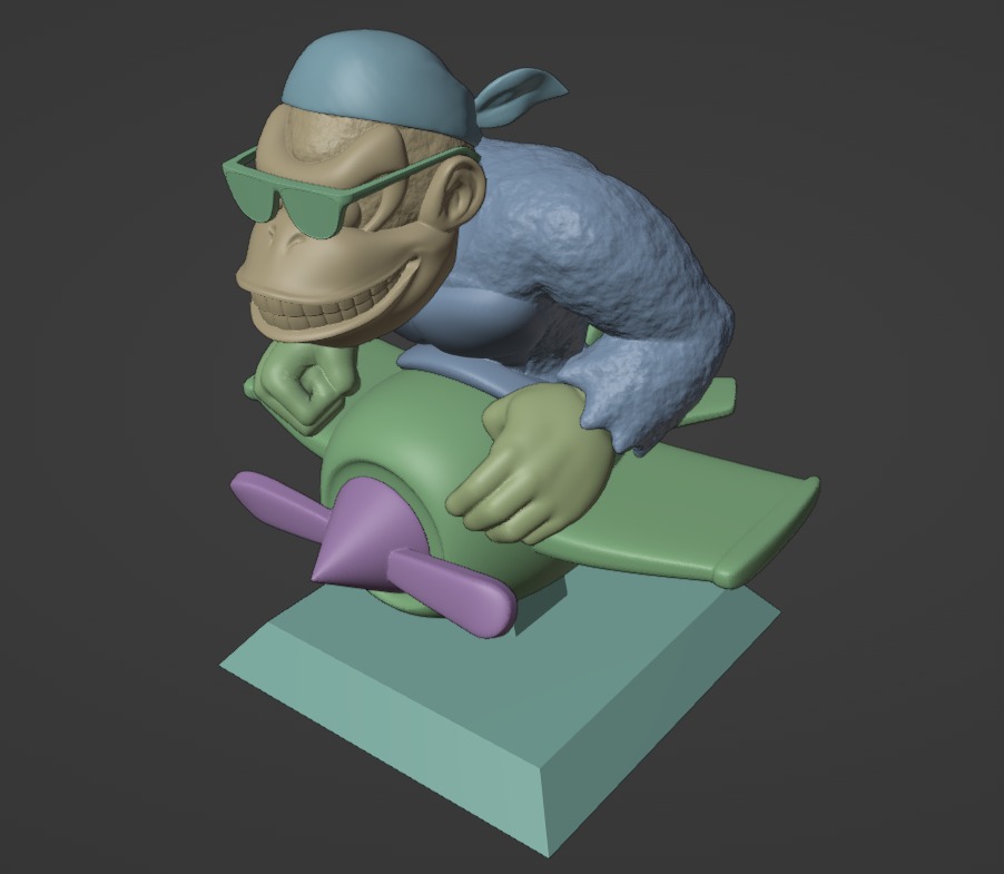Diddy Kong Pilot Funky Kong 3D print model_5