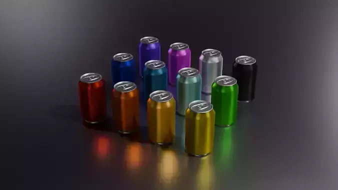 12 Color Soda Cans