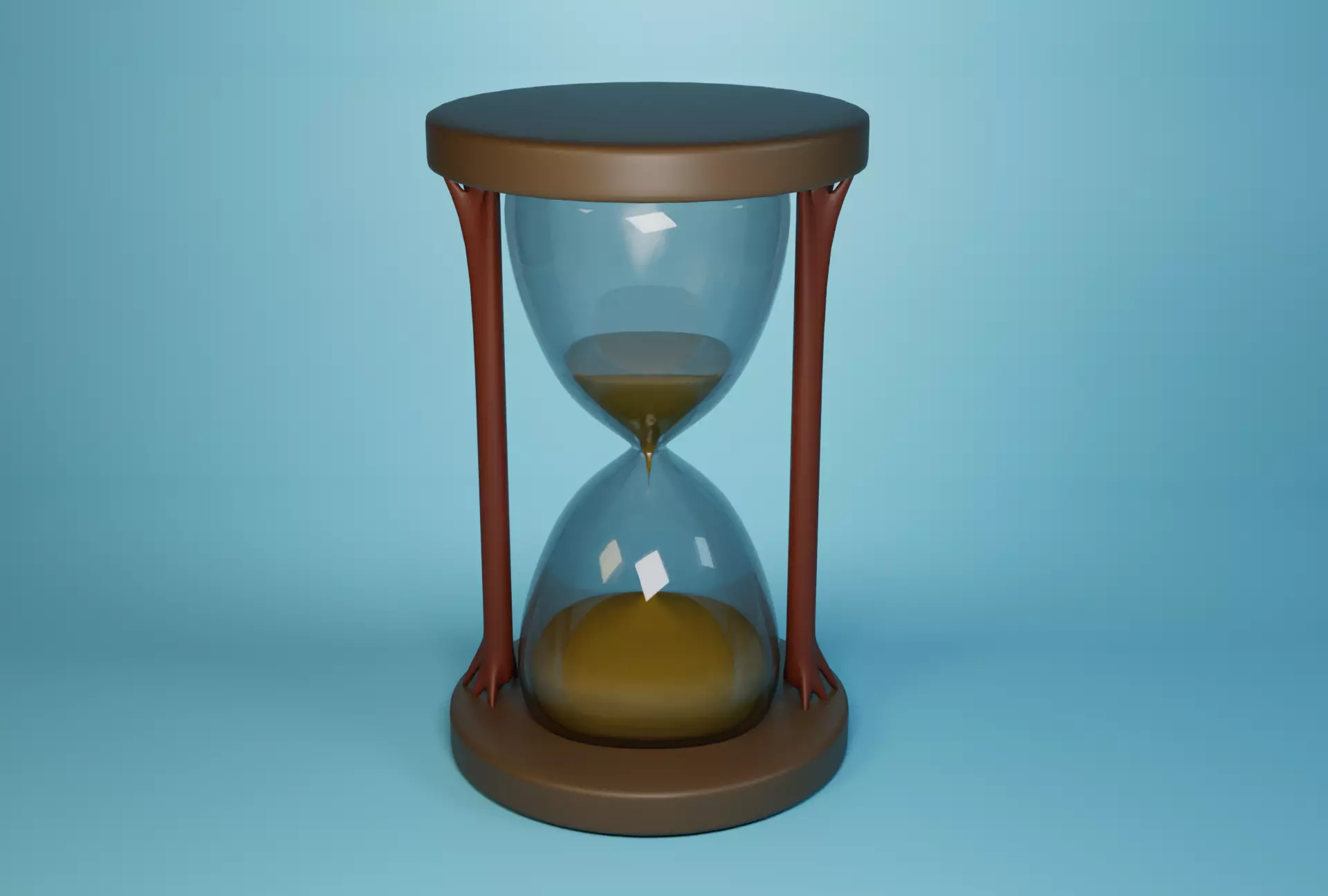 Classic Sand Hourglass 3D model_0
