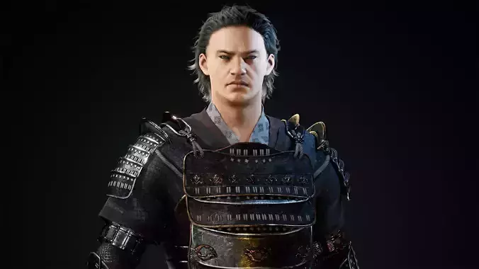 Samurai Katsuro Low-poly 3D model