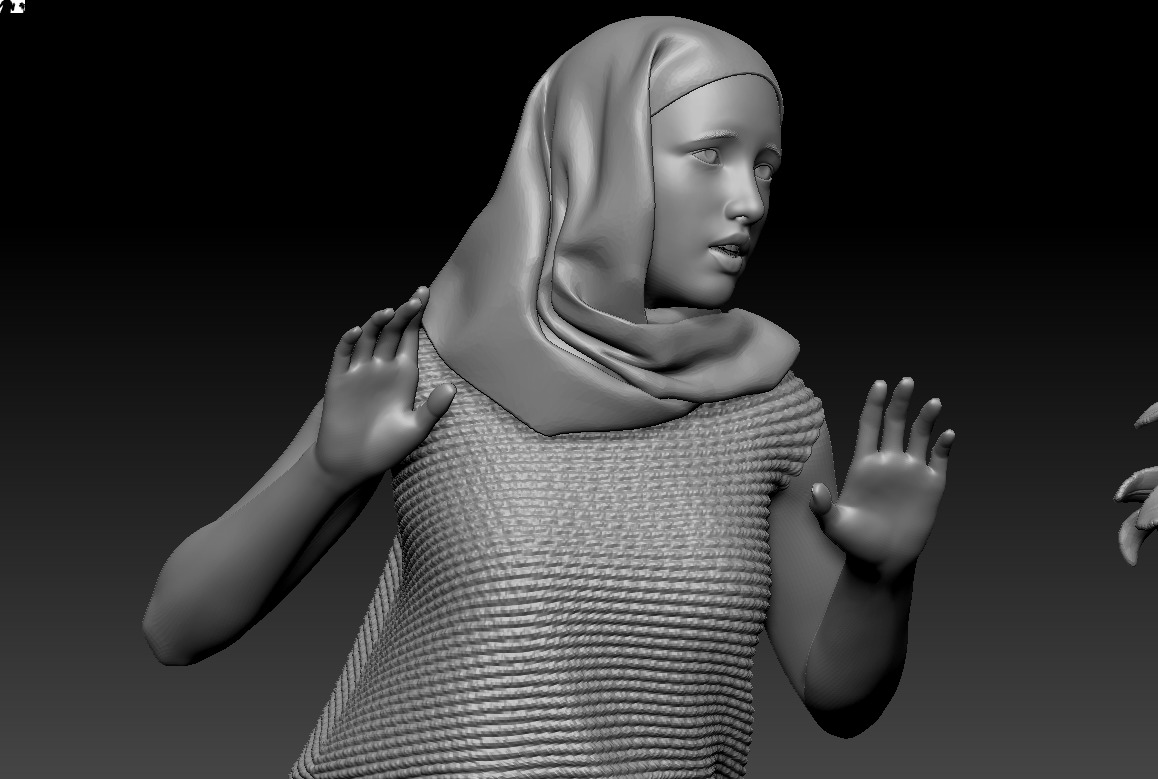Virgin Mary with angel Gabriel printable 3D print model_9