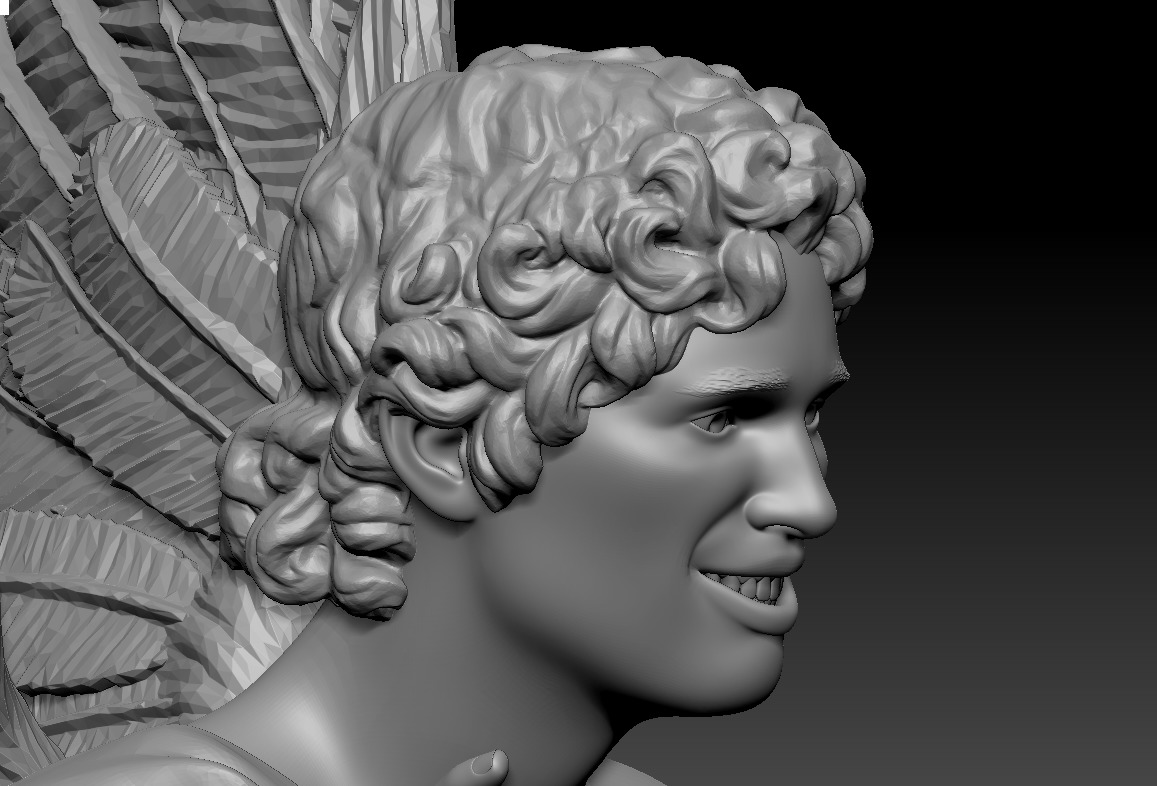 Virgin Mary with angel Gabriel printable 3D print model_8