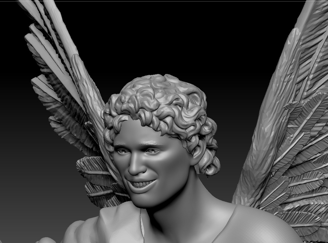 Virgin Mary with angel Gabriel printable 3D print model_6