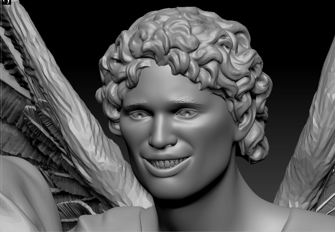 Virgin Mary with angel Gabriel printable 3D print model_7