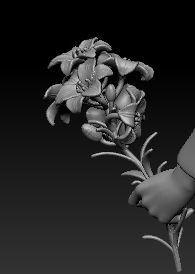 Virgin Mary with angel Gabriel printable 3D print model_5