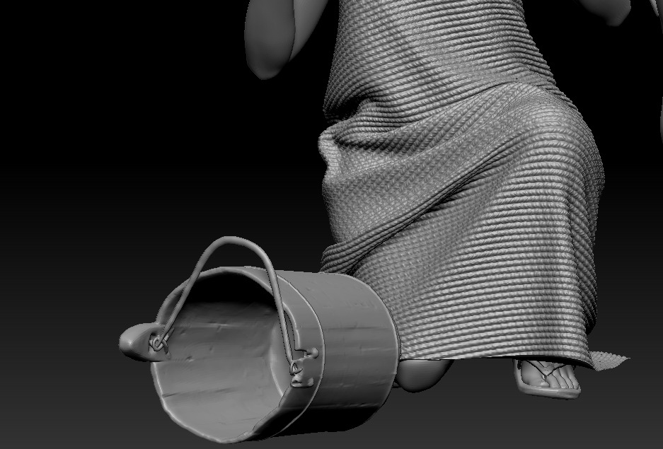 Virgin Mary with angel Gabriel printable 3D print model_12