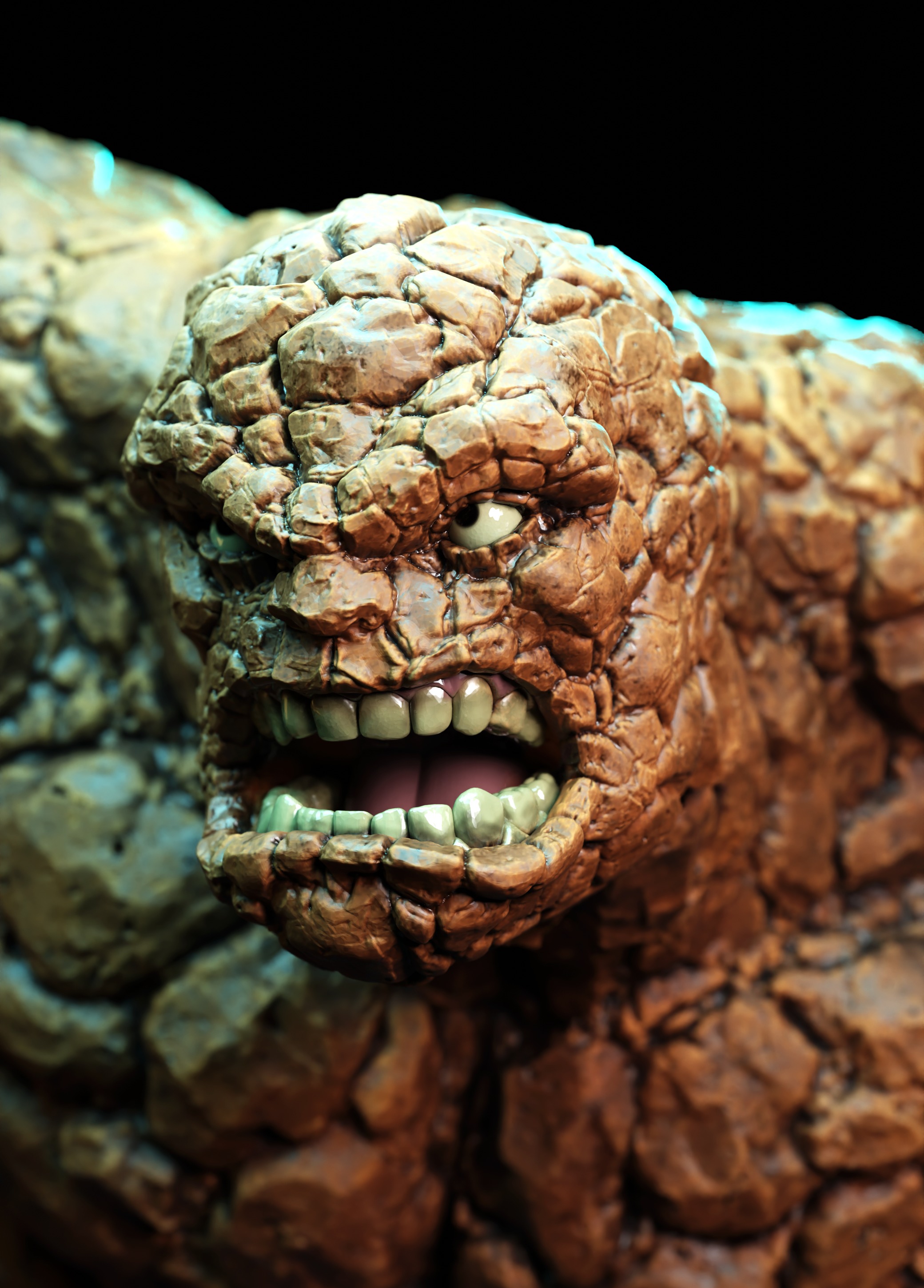 The thing - fantastic four statue 3D print model_8
