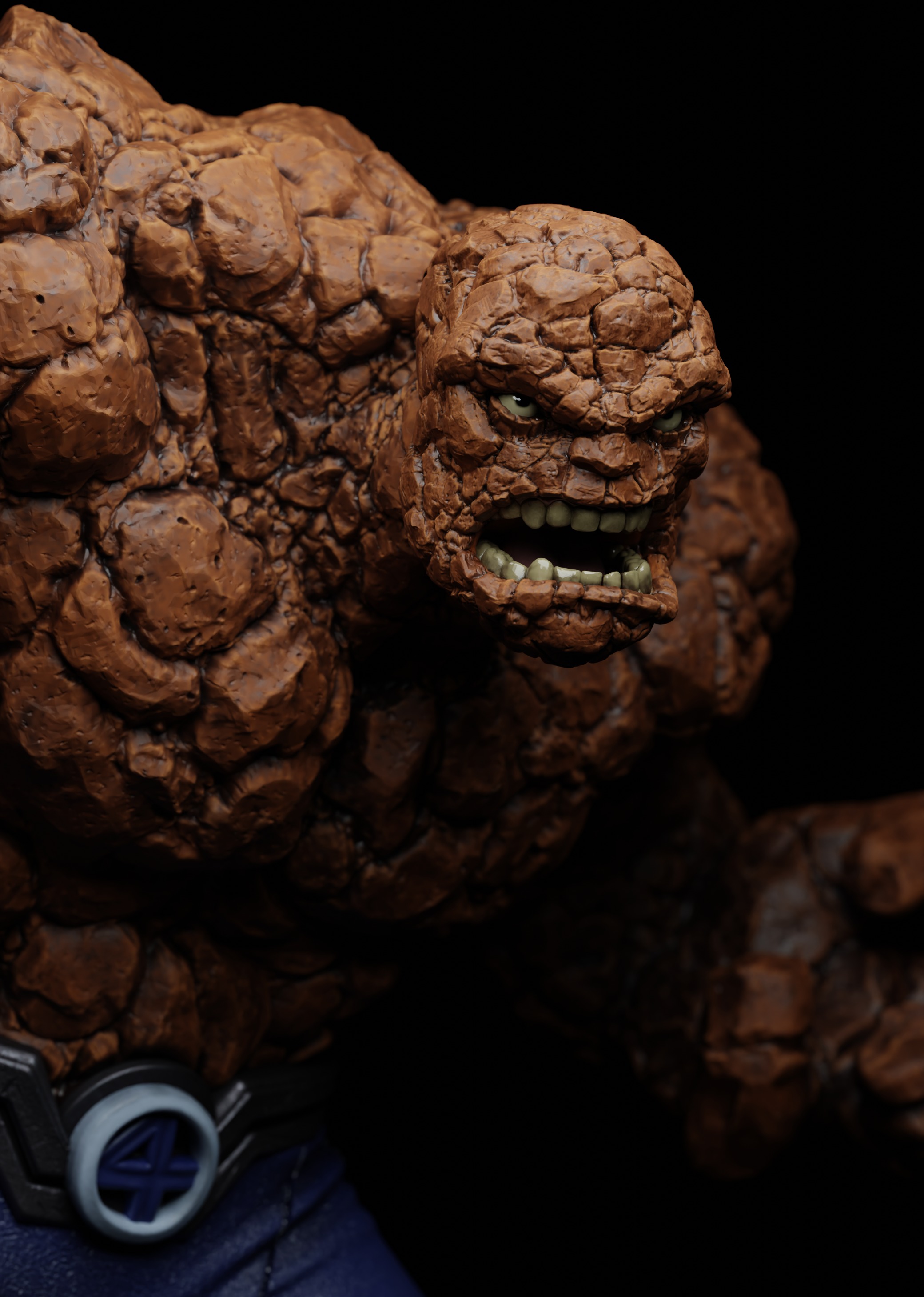 The thing - fantastic four statue 3D print model_4
