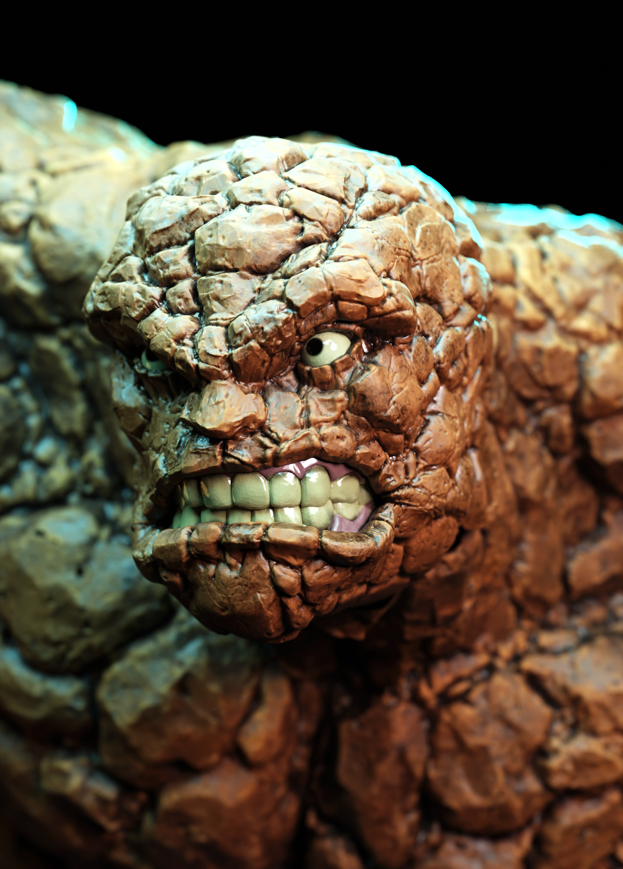 The thing - fantastic four statue 3D print model_5
