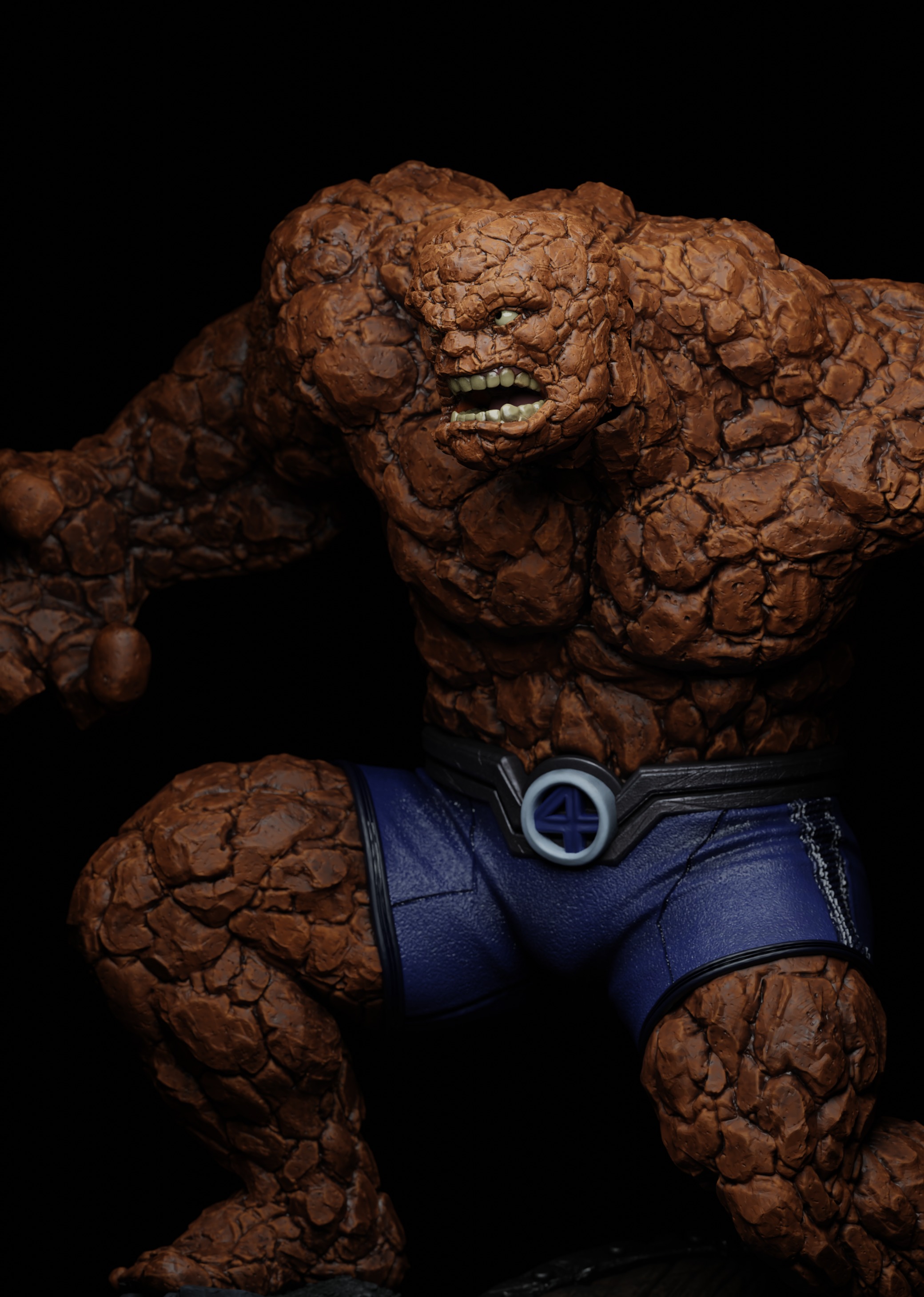 The thing - fantastic four statue 3D print model_3