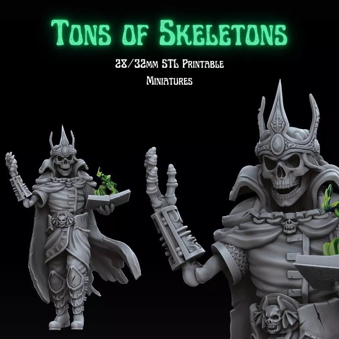 TONS OF SKELETONS - LICH 3D print model