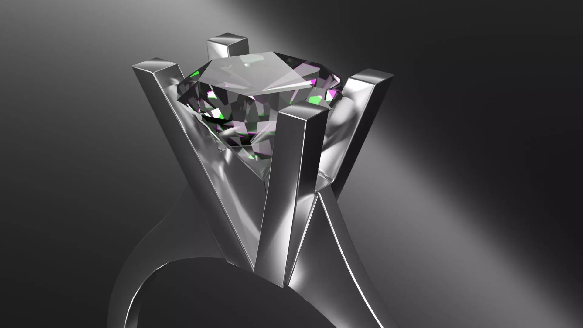 white gold ring 3D print model_0