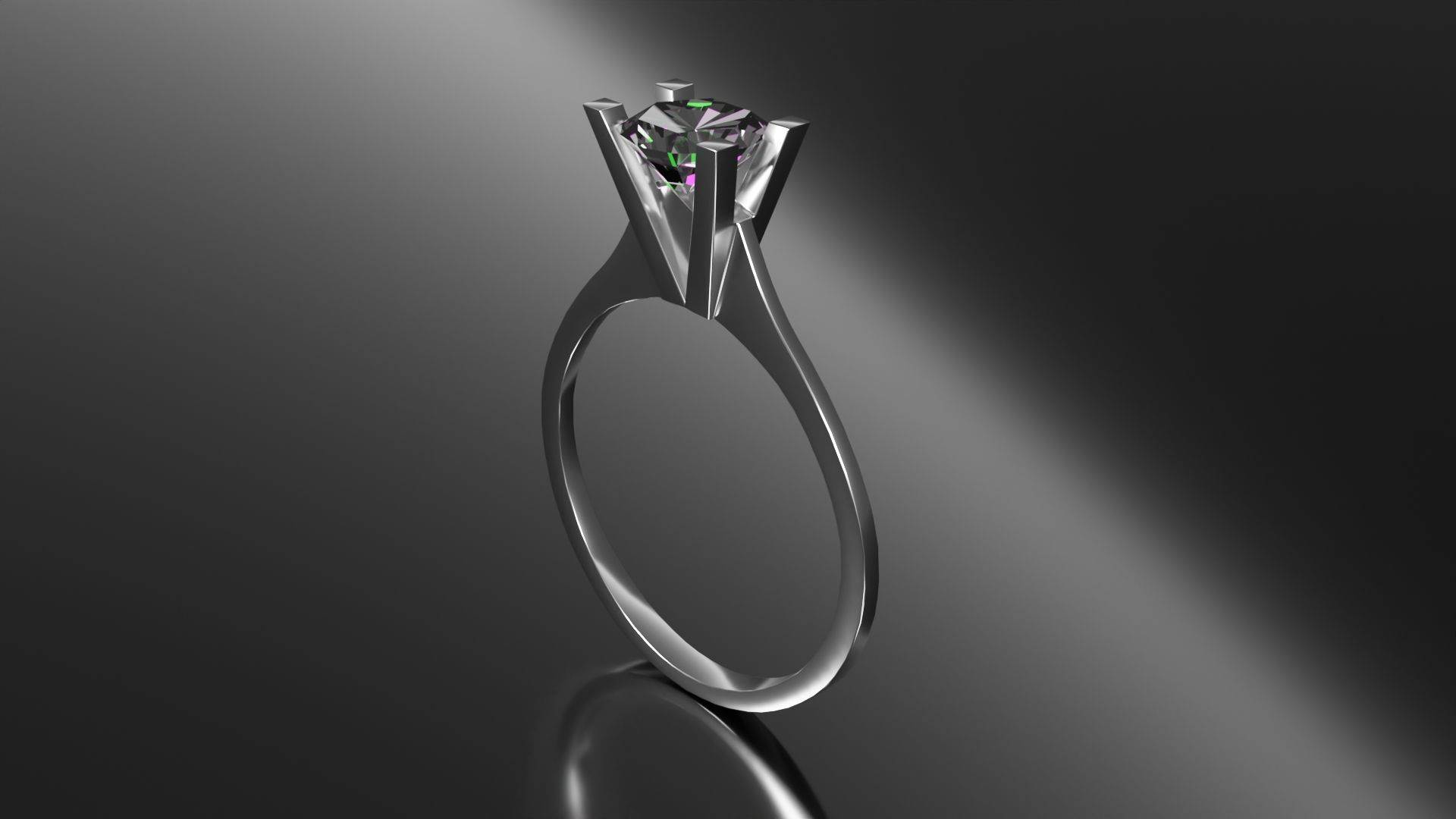 white gold ring 3D print model_1