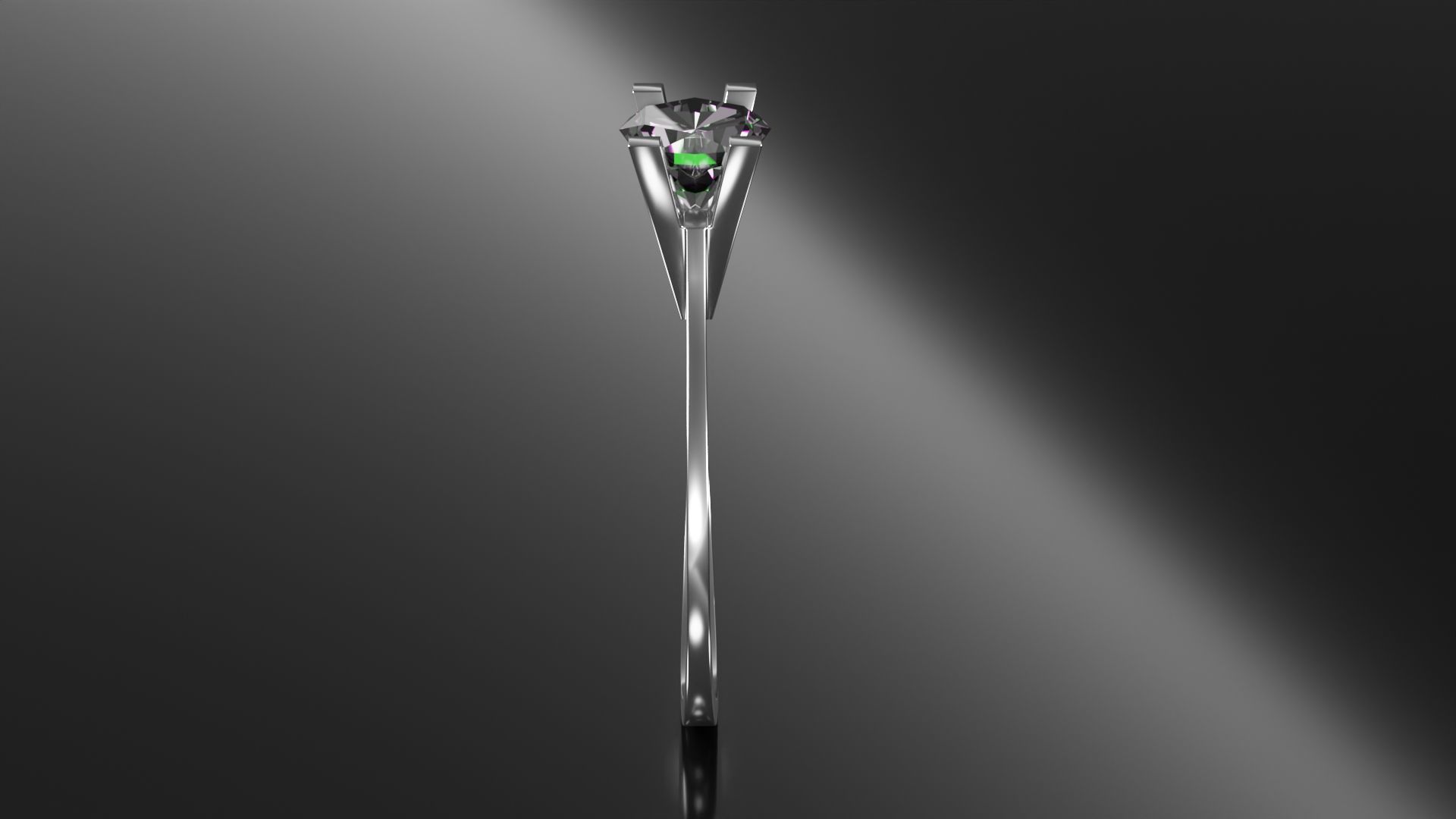 white gold ring 3D print model_2