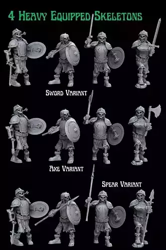 TONS OF SKELETONS - HEAVY EQUIPPED SKELETONS