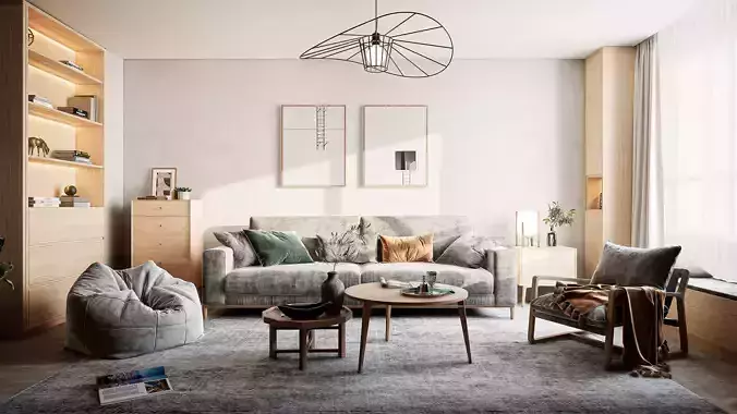 Unreal Engine for Archviz vol 1 - Wabi Living Low-poly 3D model