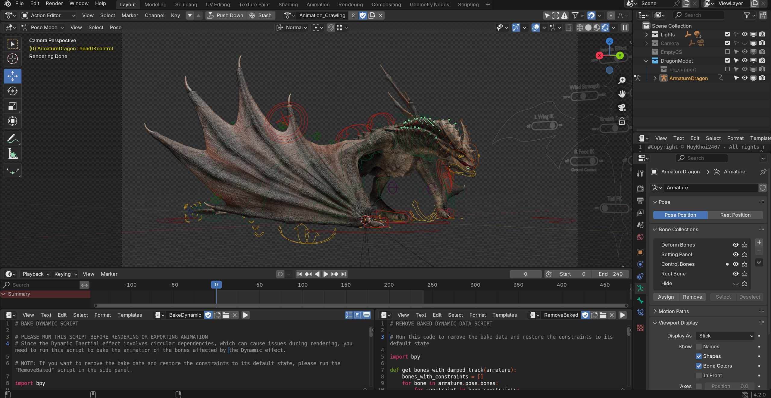 Dragon  Low-poly 3D model_28