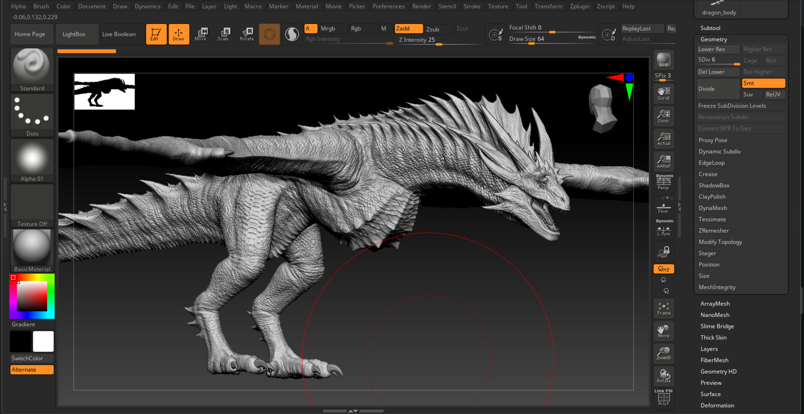 Dragon  Low-poly 3D model_27