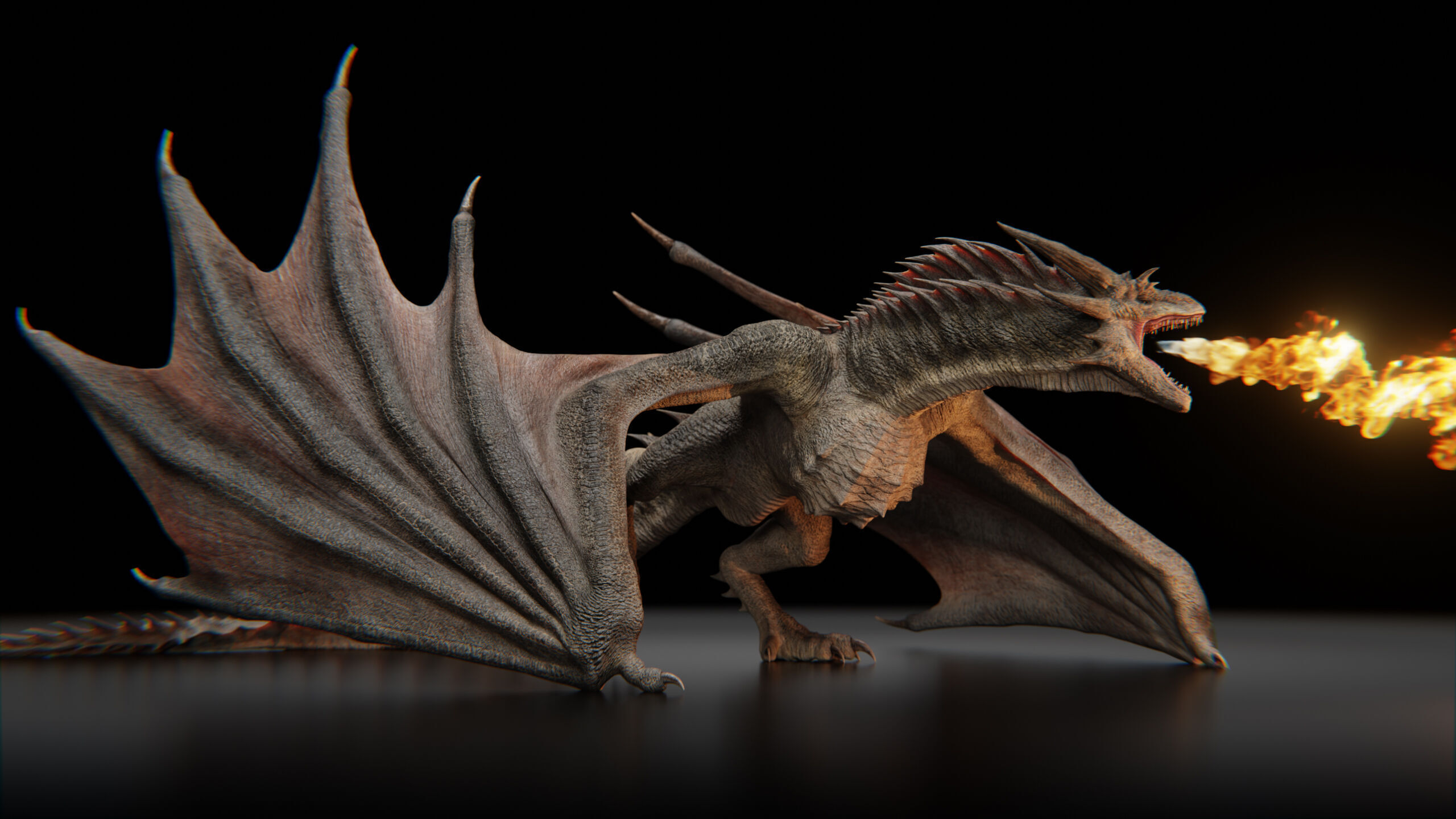 Dragon  Low-poly 3D model_3
